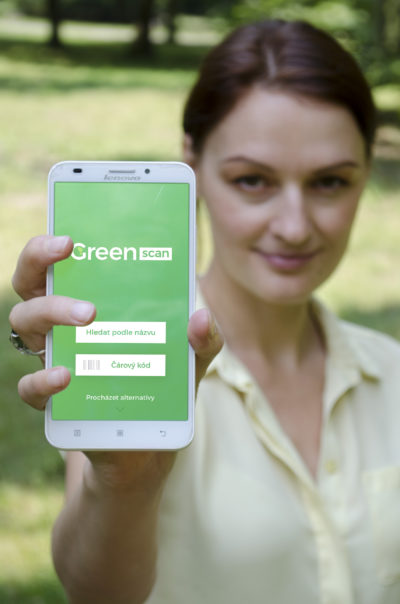 aplikace GreenScan v mobilu