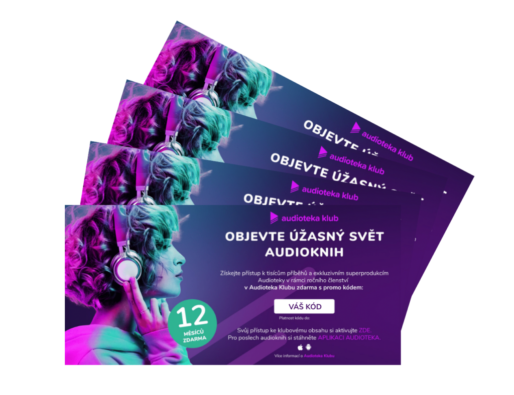 Audioteka poukazy vejir Audioteka Klub bez pozadi