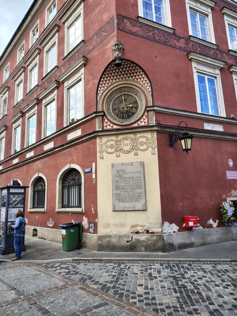Polsko Varsava hodiny na stare poste